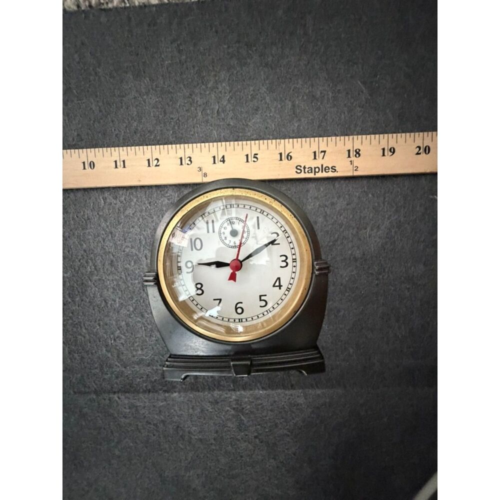 vtg pottery barn metal matel alarm clock